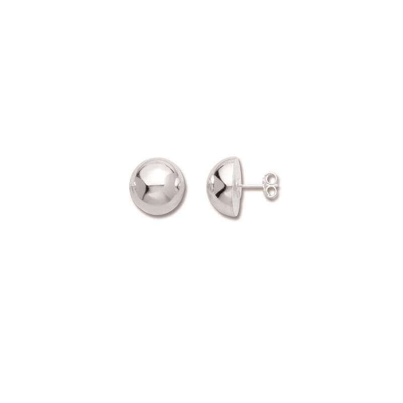 Boucles D'oreilles Demi-Boules 12MM Argent 925/1000-CPL