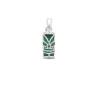Pendentif Tiki Polynésien Pierre Agate Verte En Argent Massif 925 Rhodié