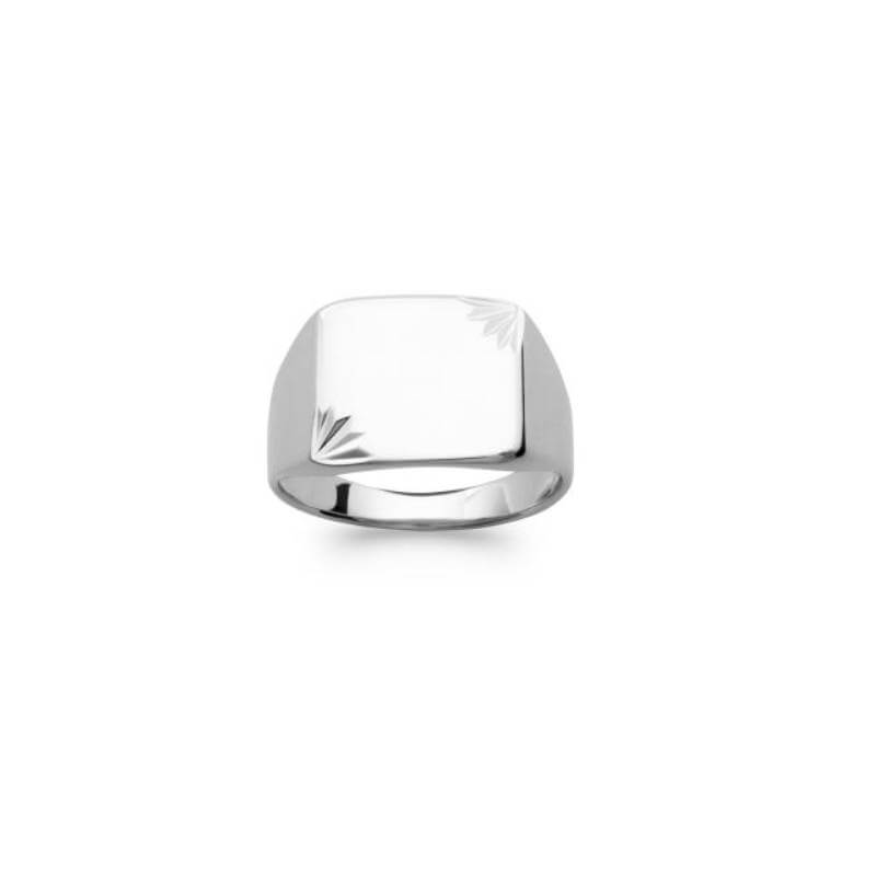 Bague Chevalière en argent massif 925/1000 Bijoux Mixte