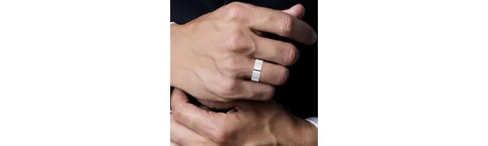 Bague Ronde Épaisse 7MM Argent Massif 925/000 Rhodié T52 à 68