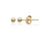 Boucles D'oreilles Petites Boules 3MM Plaqué Or 18 carats 750/000