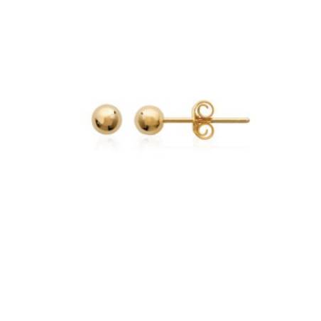 Boucles D'oreilles Boules 4MM Plaqué Or 18 carats 750/000