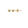 Boucles D'oreilles Boules 4MM Plaqué Or 18 carats 750/000