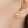 Boucles D'oreilles Boules 4MM Plaqué Or 18 carats 750/000