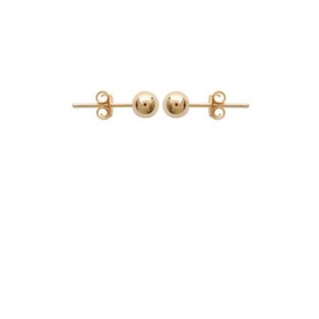 Boucles D'oreilles Petites Boules 5MM Plaqué Or 18 carats 750/000