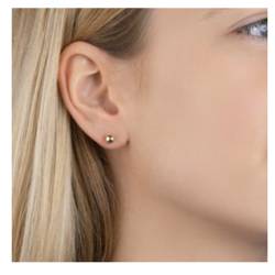 Boucles D'oreilles Petites Boules 5MM Plaqué Or 18 carats 750/000