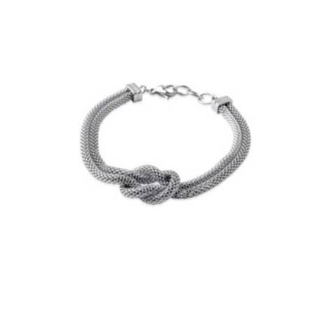 Bracelet Double Chaîne Serpent Nœud En Acier Inoxydable