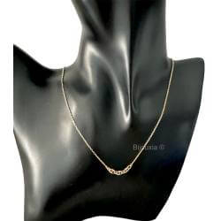 Collier Trois Maillons Grains de Café En Plaqué Or 18 Carats 750/000