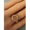Bague Ajourée Soleil En Plaqué or 18 CARATS 750 Millièmes Tailles 50 à 68