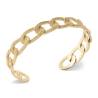 Bracelet Jonc Rigide Ouvert Maillons Entrelacés Plaqué Or 18 Carats 750/1000