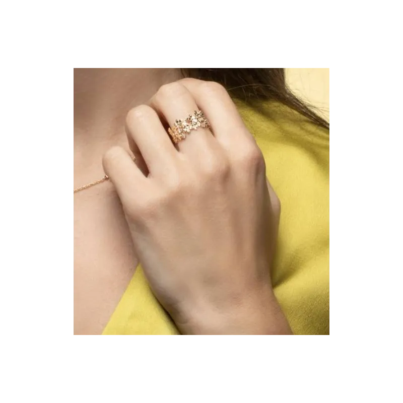 Bague Femme Plaqué Or 18 Carats LOLITA-BLING - Tailles 50 à 68 - Hauteur 1cm