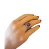 Bague Ajourée Pierre Rhodonite En Argent Massif 925/1000 T52 à T60
