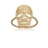 Bague Symbole Tête de Mort En Plaqué or 18 CARATS 750 Millièmes Tailles 50 à 60