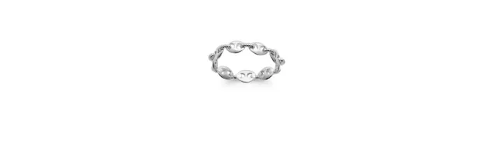 Bague Motif Grain de Café En Argent Rhodié 925/000 T50 à 60