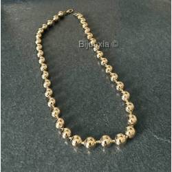 Collier Maille Boule 45CM X 8MM En Plaqué Or 18 carats 750/000