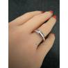 Bague jonc Cristal Zirconium Argent Massif 925/1000 Bijoux Mixte