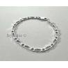 Bracelet Bracelet Maille Figaro 1-1 - 21cm x 4mm Argent Massif 925/1000 RHODIUM