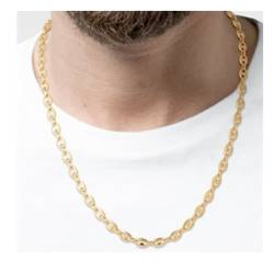 Chaîne Maille Grain De Café 55 CM Plaqué or 18 CARATS 750/1000 Bijoux HOMME