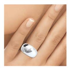 Bague Jonc Bombée Argent Massif 925/1000 Tailles 50 à 60