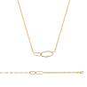 Collier Double Maillons Ovales Plaqué Or 18 Carats 750/1000