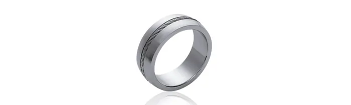 Bague Câble en Acier Inoxydable Bijoux T 54 à 70 Bijoux MIXTE