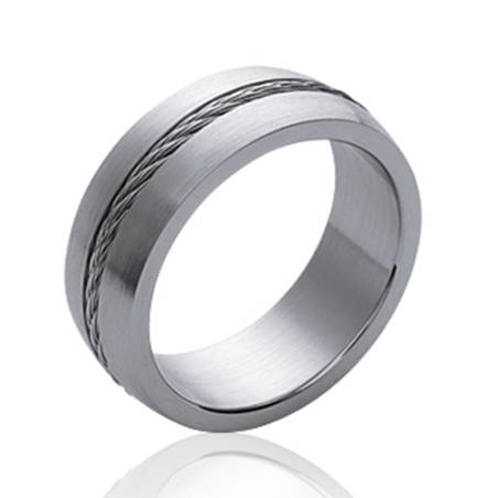 Bague Câble en Acier Inoxydable Bijoux T 54 à 70 Bijoux MIXTE