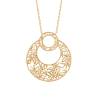 Collier Cercle Motifs Ajourés Petites Branches En Plaqué Or 18 Carats 750/000
