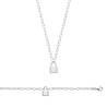 Collier Chaîne Et Pendentif Cadenas En Argent Massif 925/1000