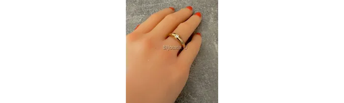 Bague Alliance Jonc Solitaire T48 à 70 Plaqué or 18 CARATS MIXTE