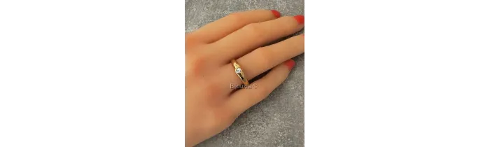 Bague Alliance Jonc Solitaire T48 à 70 Plaqué or 18 CARATS MIXTE