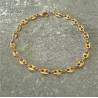 Bracelet Maille Grain de Café 19cm X 5mm Plaqué Or Bijou MIXTE