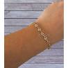 Bracelet Maille Grain de Café 19cm X 5mm Plaqué Or Bijou MIXTE