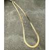 Collier Maille Miroir Dorée 50CM X 5MM En Plaqué or 750/1000 Bijou Femme