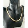 Collier Maille Miroir Dorée 50CM X 5MM En Plaqué or 750/1000 Bijou Femme