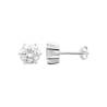 Boucles D'oreilles 8mm Cristal Zirconium Argent Massif Bijou Homme/Femme