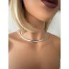 Collier Ras-de-Cou Semi-Rigide Maille Oméga 45CM En Acier Inoxydable