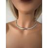 Collier Ras-de-Cou Semi-Rigide Maille Oméga 45CM En Acier Inoxydable