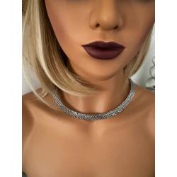 Collier tour de cou Torque Rigide Maille Palmier 42CM En Acier Inoxydable