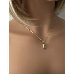 Pendentif Tiki Polynésien "Tendresse" Pierre Agate Verte En Plaqué Or 18 Carats 750/000