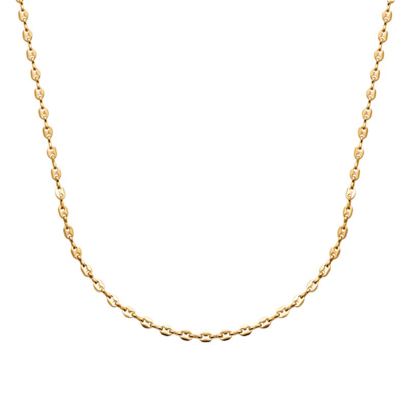 Chaîne Maille Grain De Café 50CM x 3,70MM Plaqué or 18 CARATS