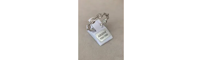 Bague Motif Grain de Café En Argent Rhodié 925/000 T50 à 60