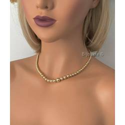 Collier Maille Boule En Chute 45CM En Plaqué Or 18 Carats