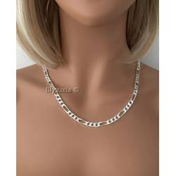 Chaîne 55 cm Maille Figaro Argent Massif 925/1000 Bijoux Homme