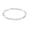 Bracelet Maille Figaro Alternée 21 CM x 5 MM En Argent Massif 925/1000