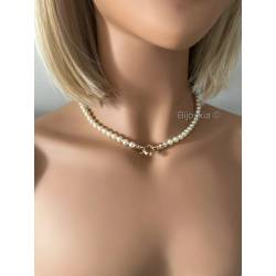 Collier Perle De Majorque 45CM Fermoir Bouée Plaqué Or 18 CARATS