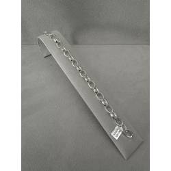 Bracelet Maillons entrelacés Larges 20CM En Argent Massif 925/000 Bijoux Femme