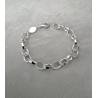 Bracelet Maillons entrelacés Larges 20CM En Argent Massif 925/000 Bijoux Femme
