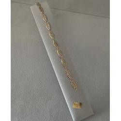 Bracelet 18CM Maillons Motifs Ciselés En Plaqué or 18 CARATS 750/1000