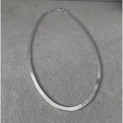 Collier Maille Miroir 4MM EN Argent Massif 925/1000