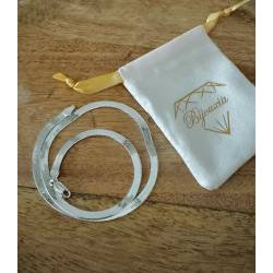 Collier Maille Miroir 4MM EN Argent Massif 925/1000